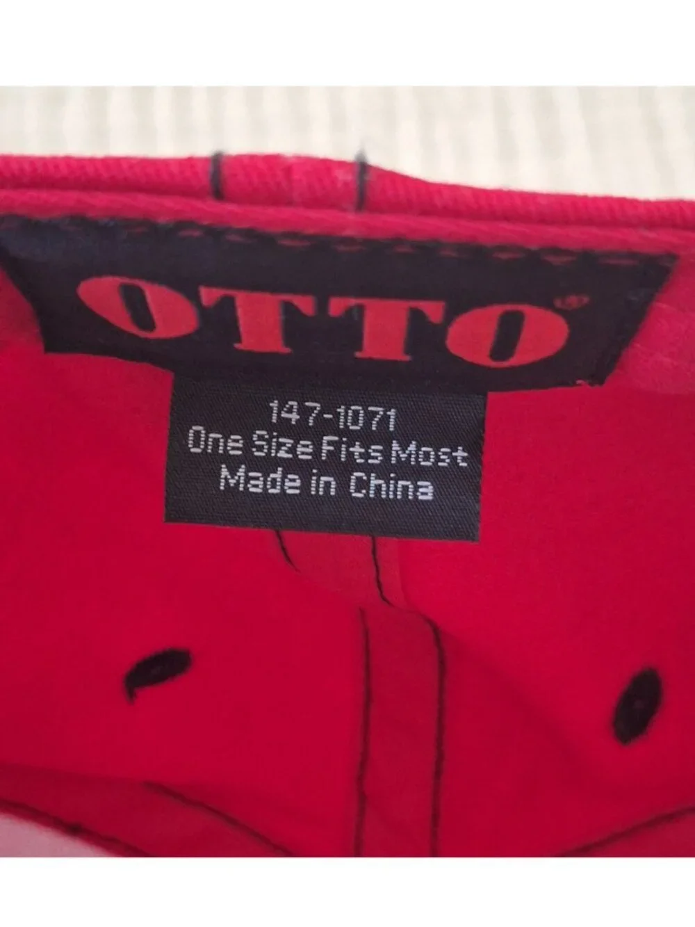 Jewel-Osco Red Baseball Cap Embroidered Logo Hat Black Trim Adjustable